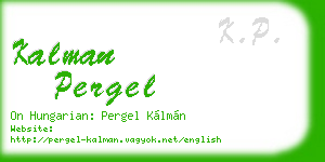 kalman pergel business card