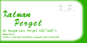 kalman pergel business card